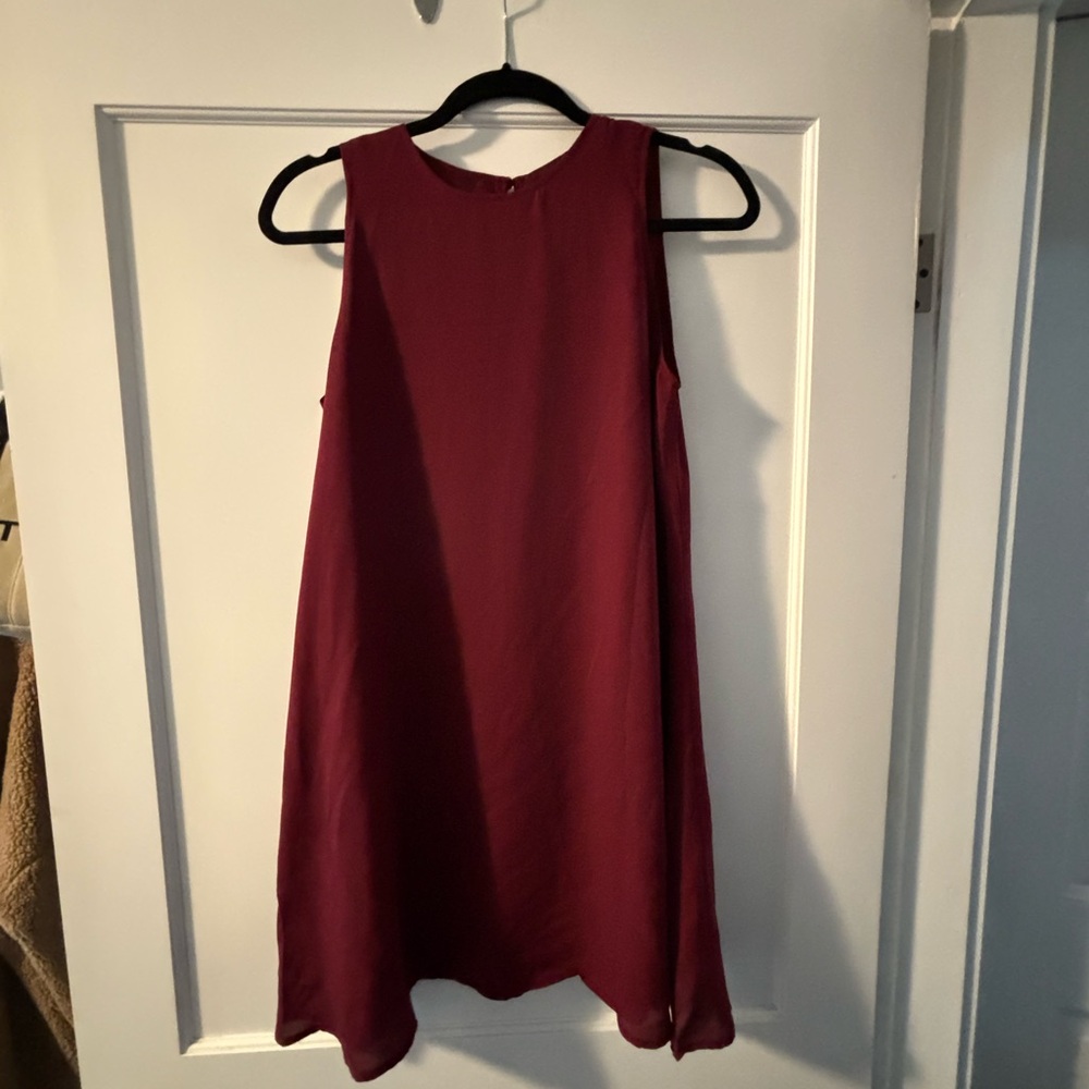 Red mini dress